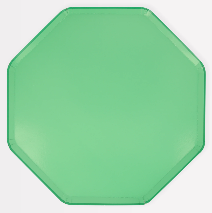 Meri Meri - Emerald Green Dinner Plates - Zümrüt Yeşili Tabaklar (L) (x8) Kategorisiz