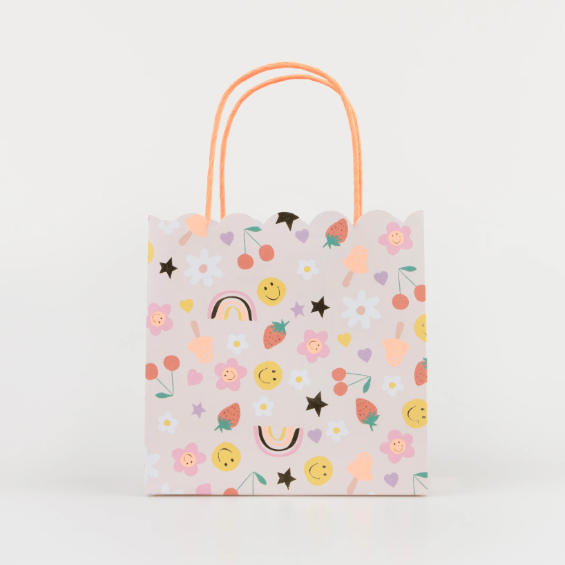 Meri Meri - Happy Face Icons Party Bags - Mutlu Yüz Semboller Parti Çantaları (x8) Kategorisiz