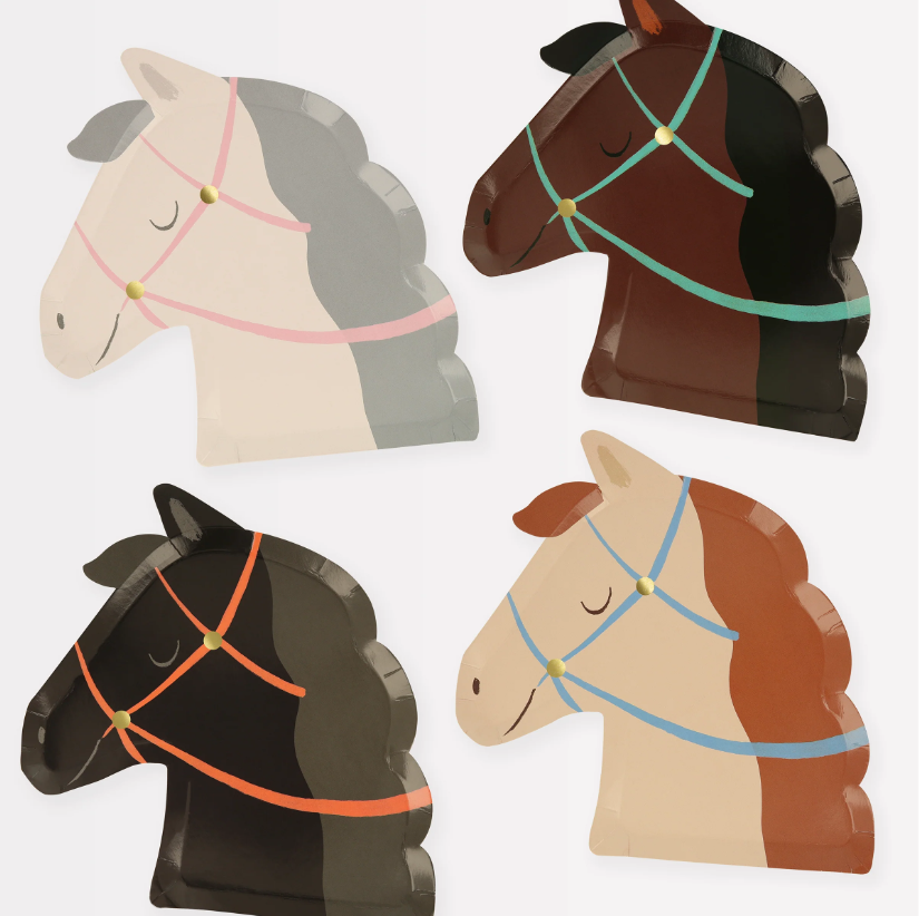 Meri Meri - Horse Plates - At Tabaklar (x8) Kategorisiz