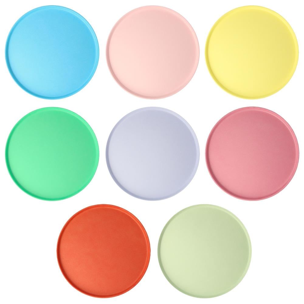 Meri Meri - Large Round Eco Plates - Bright Mix - Parlak Karışık Renk Doğal Bambu Karışım Tabaklar (L) (x8) Kategorisiz