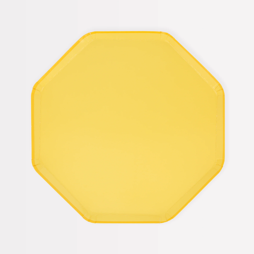 Meri Meri - Lemon Sherbert Side Plates - Limon Sorbe Tabaklar (M) (x8) Kategorisiz