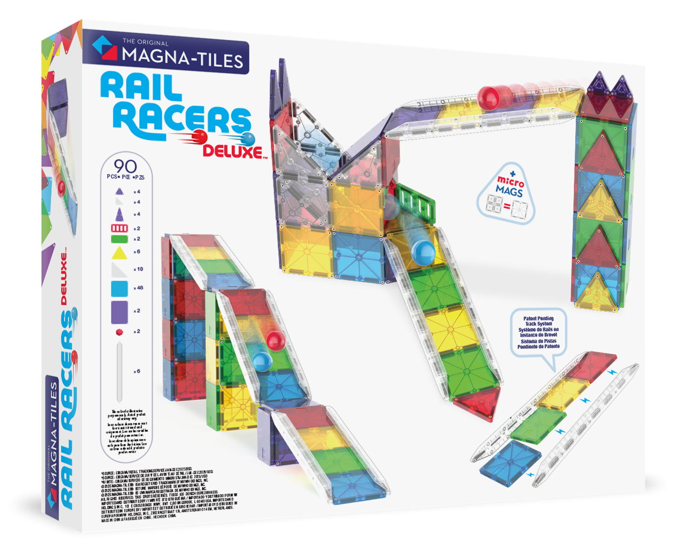 Juffrouw Pollewop - Magnatiles - Rail Racers 33-Piece Set Juffrouw Pollewop - Magnatiles - Rail Racers 33-Piece Set