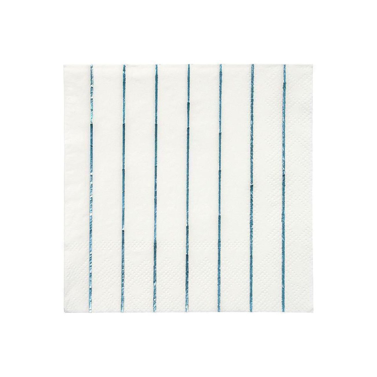 Meri Meri - Blue Holographic Stripe Napkins - Mavi Hologramlı Çizgili Peçete - S