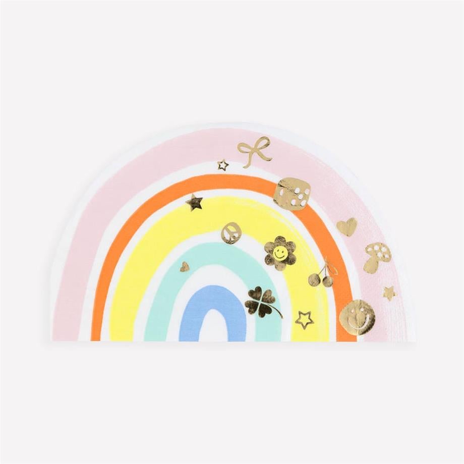 Meri MeriMeri Meri - Charm Party Rainbow Napkins - Bileklik Partisi Gökkuşağı Peçeteler - 16 Adet298572