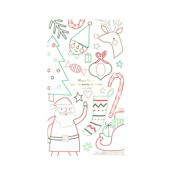 Meri MeriMeri Meri - Christmas Colour In Activity Tablecloth - Yeni Yıl Aktivite Masa Örtüsü279294