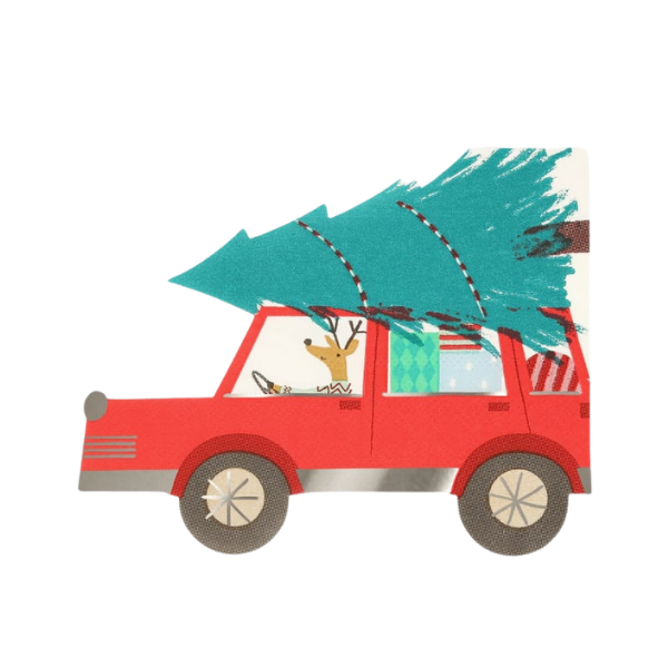 Meri MeriMeri Meri - Driving Reindeer Napkins - Yeni Yıl Peçete (16'lı)279078