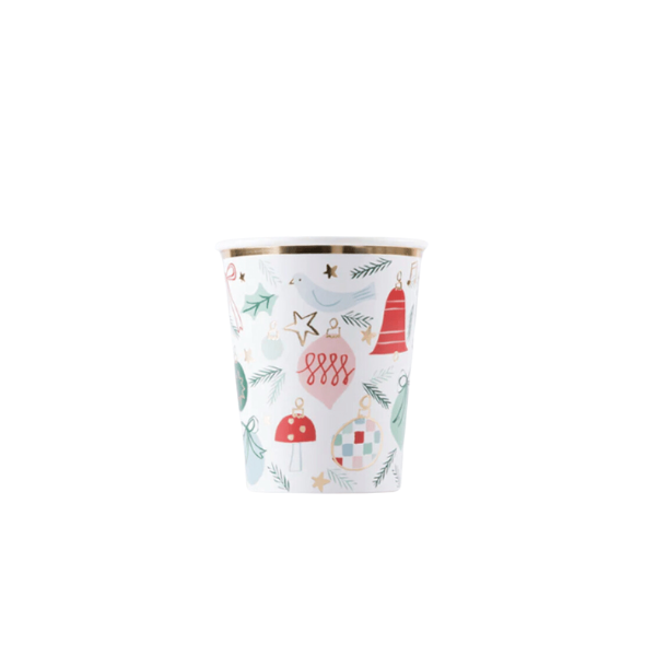 Meri MeriMeri Meri - Festive Pattern Cups - Yeni Yıl Bardaklar (8'li)269446