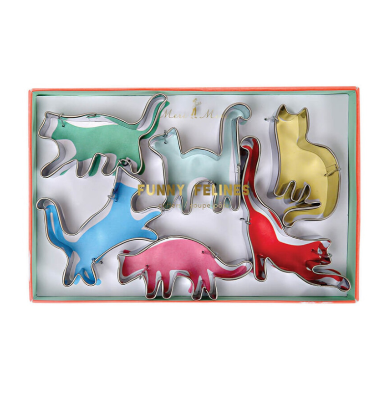 Meri MeriMeri Meri - Funny Feline Cookie Cutters - Kedi Kurabiye Kalıpları147007