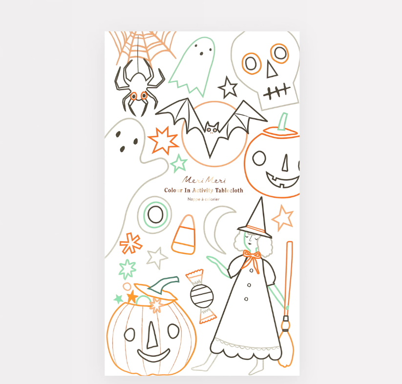 Meri MeriMeri Meri - Halloween Colour In Activity Tablecloth - Cadılar Bayramı Aktivite Masa Örtüsü279132