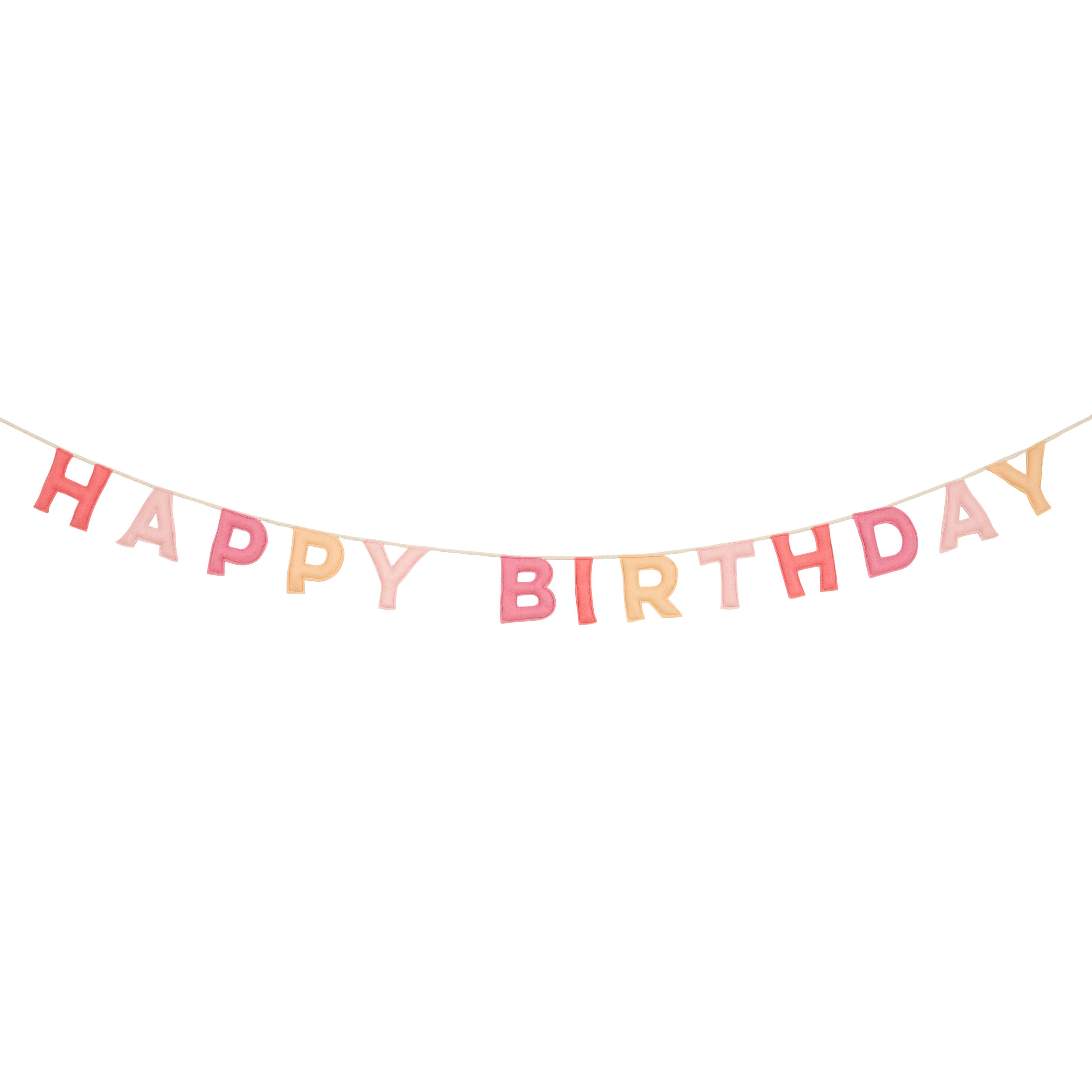 Meri MeriMeri Meri - Happy Birthday Keçe Asılan Süs - Pembe286107