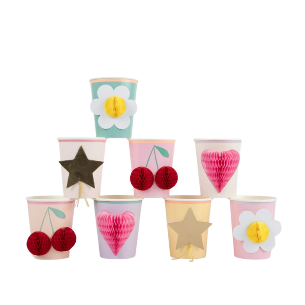 Meri MeriMeri Meri - Happy Icons Cups - Mutlu Yüzler Bardaklar (x8)275513