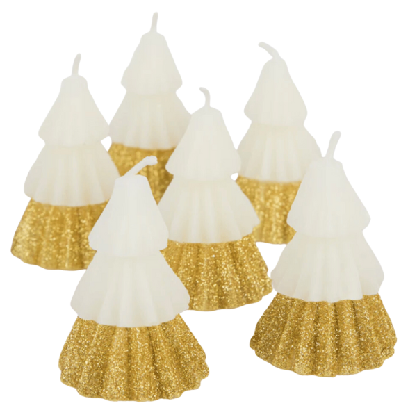 Meri MeriMeri Meri - Ivory Mini Tree Candles - Krem Mini Ağaç Mumlar (6'lı)270976