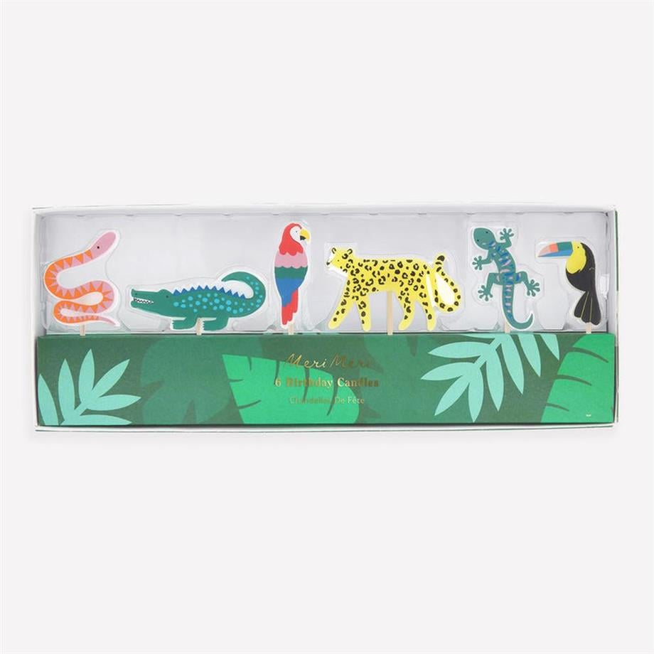 Meri MeriMeri Meri - Jungle Jamboree Candles - Jungle Jamboree Mumlar - 6 Adet300957
