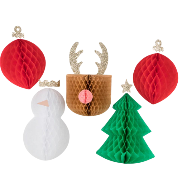 Meri MeriMeri Meri - Large Hanging Honeycombs Decorations - Büyük Asılan Petekli Dekorlar - 5li225432