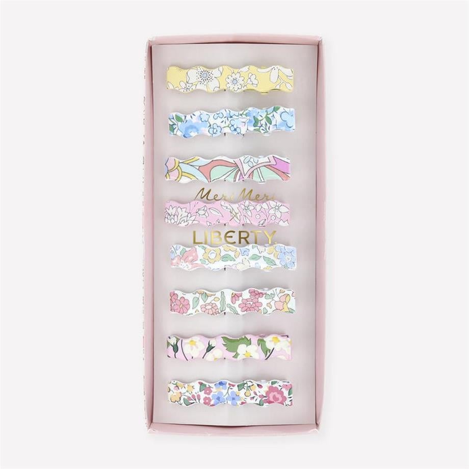Meri MeriMeri Meri - Meri Meri x Liberty Wavy Hair Clips - Meri Meri x Liberty Dalgalı Saç Tokaları - 8 Adet298923