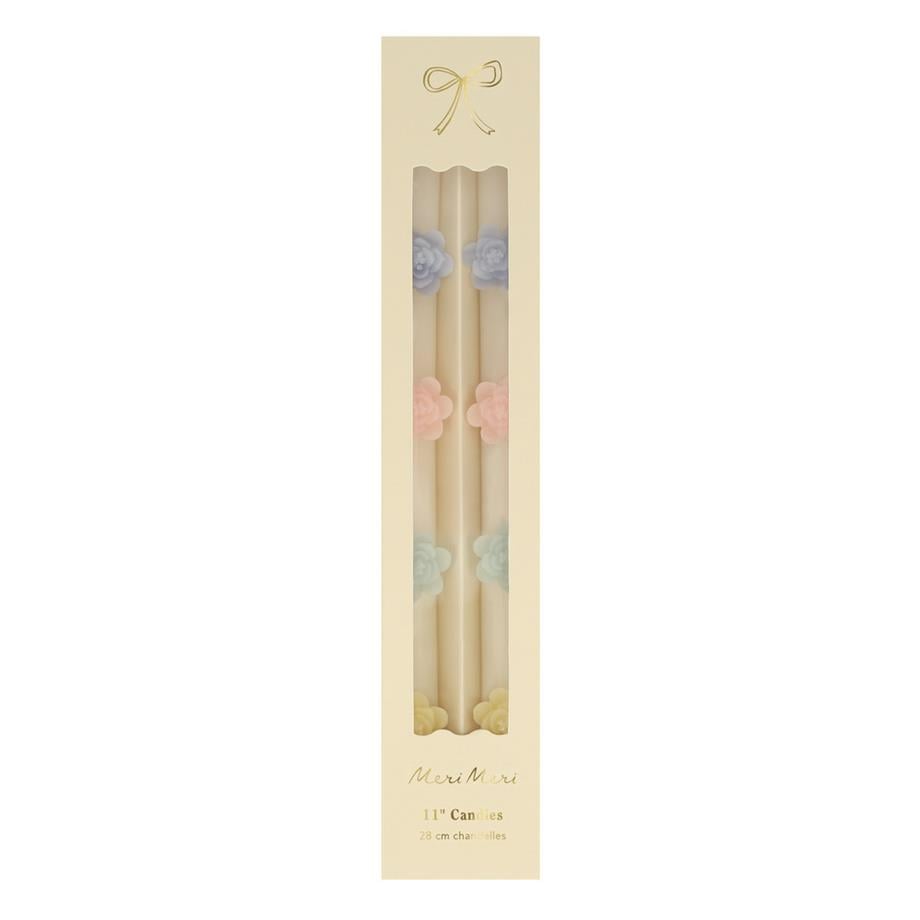 Meri MeriMeri Meri - Pastel Çiçekli İnce Uzun Mumlar - 2 Adet276737