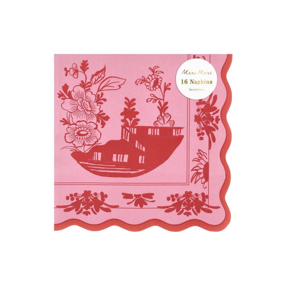 Meri MeriMeri Meri - Pembe Vintage Botanik Peçete - L - 16 Adet298401