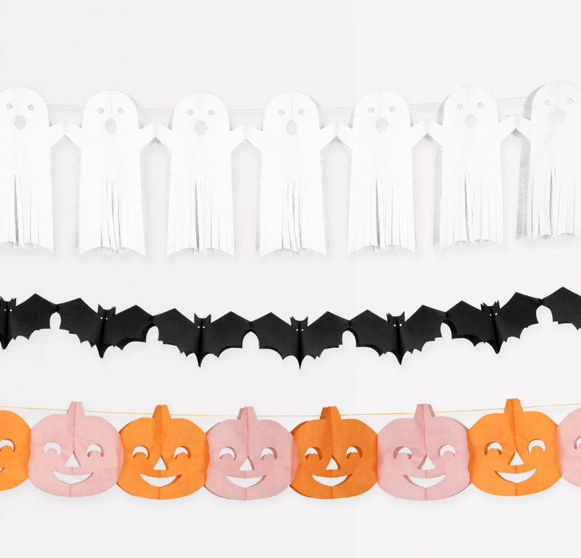 Meri MeriMeri Meri - Tissue Paper Halloween Garlands - Cadılan Bayramı Asılan Süs277727