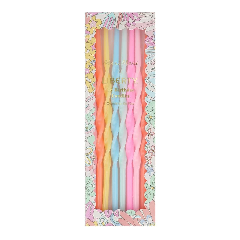 Meri MeriMeri Meri x Liberty - Gökkuşağı Mumlar - 16 Adet284244