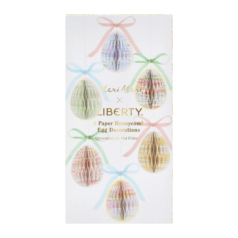 Meri MeriMeri Meri x Liberty - Kağıt Petek Yumurta Süsleri - 6 Adet296709