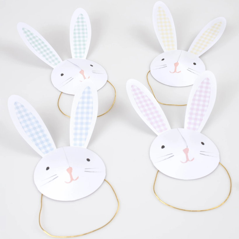 Meri Meri - Bunny Party Hats - Tavşan Parti Şapkaları (x6) Parti Şapkaları