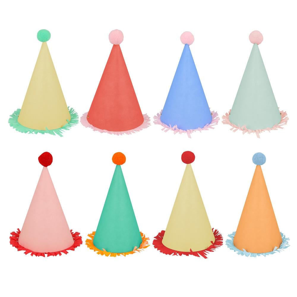 Meri Meri - Large Party Hats - Pon Ponlu Parti Şapkaları (L) Parti Şapkaları