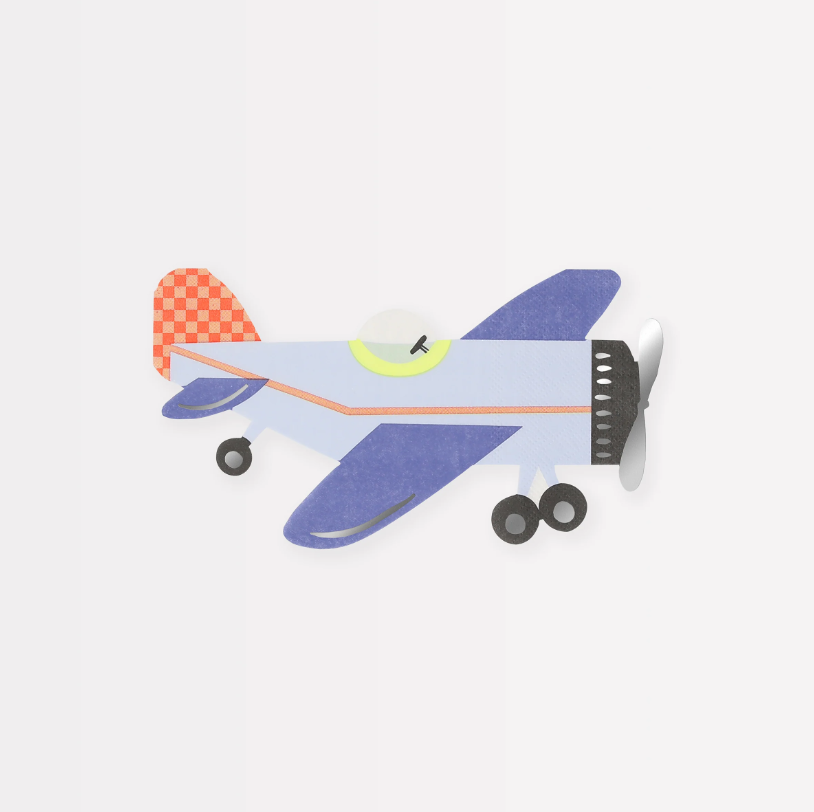 Meri Meri - Plane Napkins - Uçak Peçeteler (x16) Peçeteler