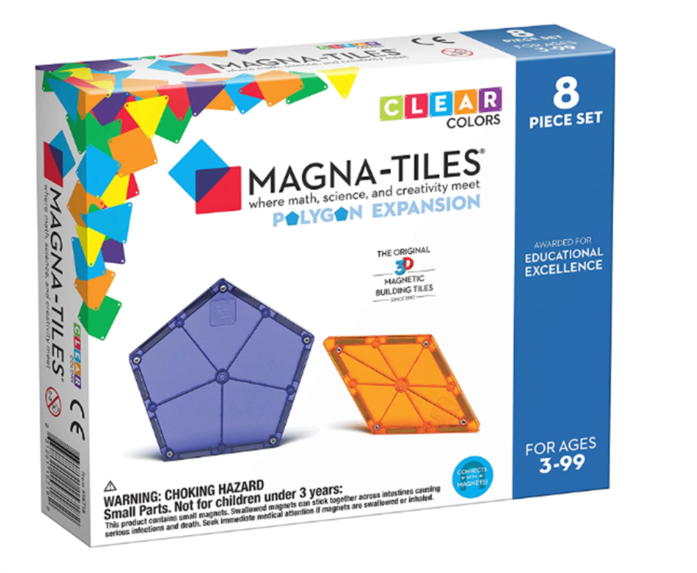 Magna-Tiles - Polygon Expansion 8 Parça STEM - Eğitici Setler