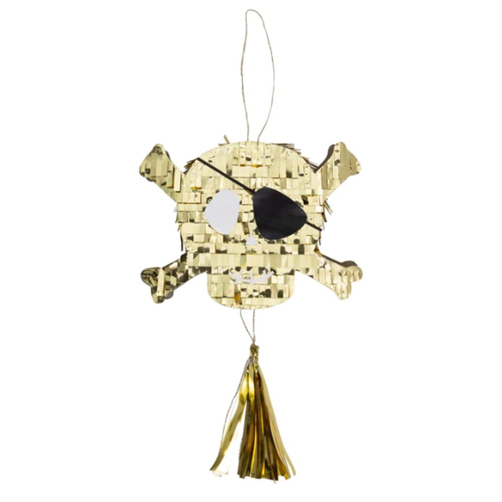 Meri Meri - Skull Pinata Favor / Korsan Mini Pinyata Süprizli Konfetiler ve Toplar