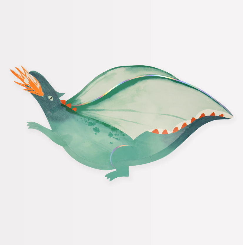 Meri Meri - Dragon Platter - Dragon Servis Tabakları (x4) Tabaklar