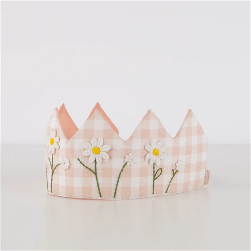 Meri Meri - Gingham Crown - Pötikareli Taç Tokalar ve Taçlar
