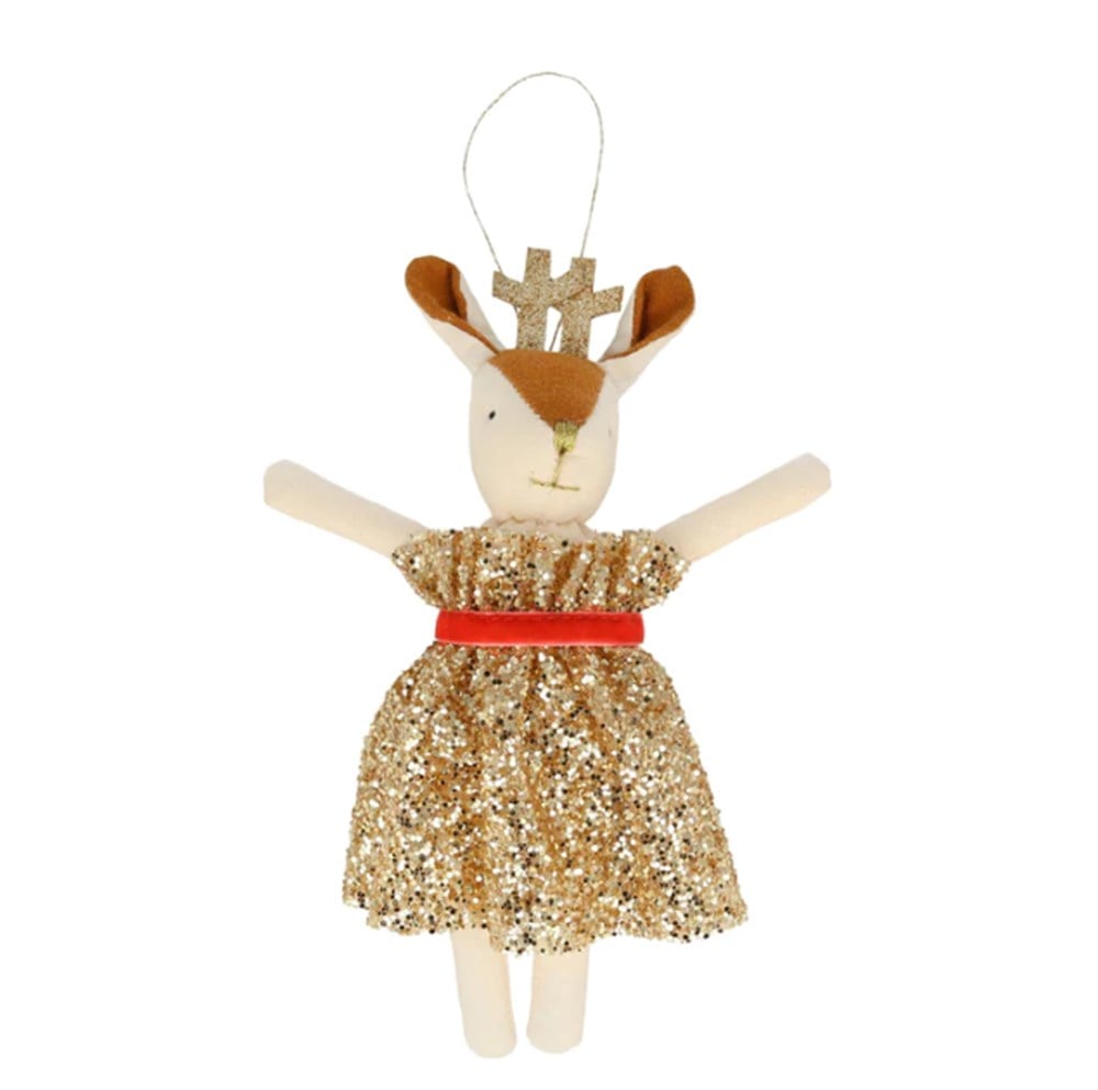 Meri Meri - Mrs Reindeer Tree Decorations - Bayan Ren Geyiği Ağaç Süsü Yeni Yıl