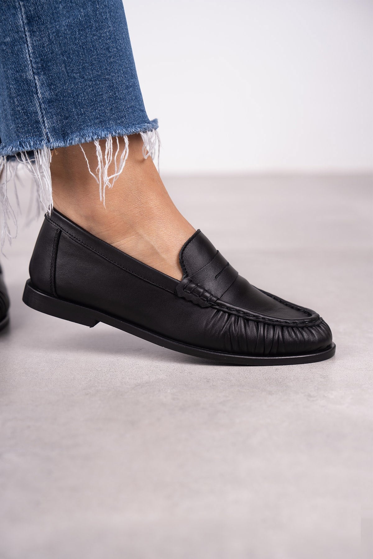 ALEX LOAFER SİYAH DERİ