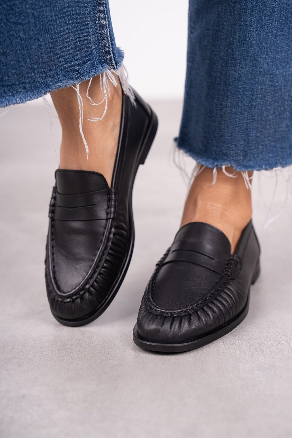 ALEX LOAFER SİYAH DERİ
