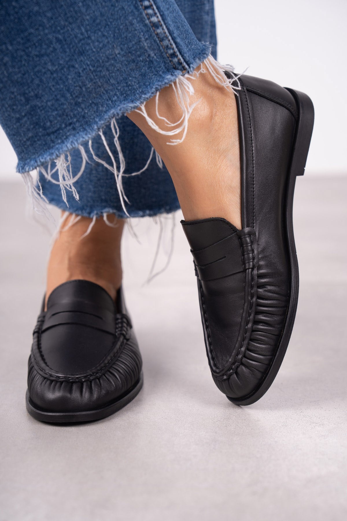 ALEX LOAFER SİYAH DERİ