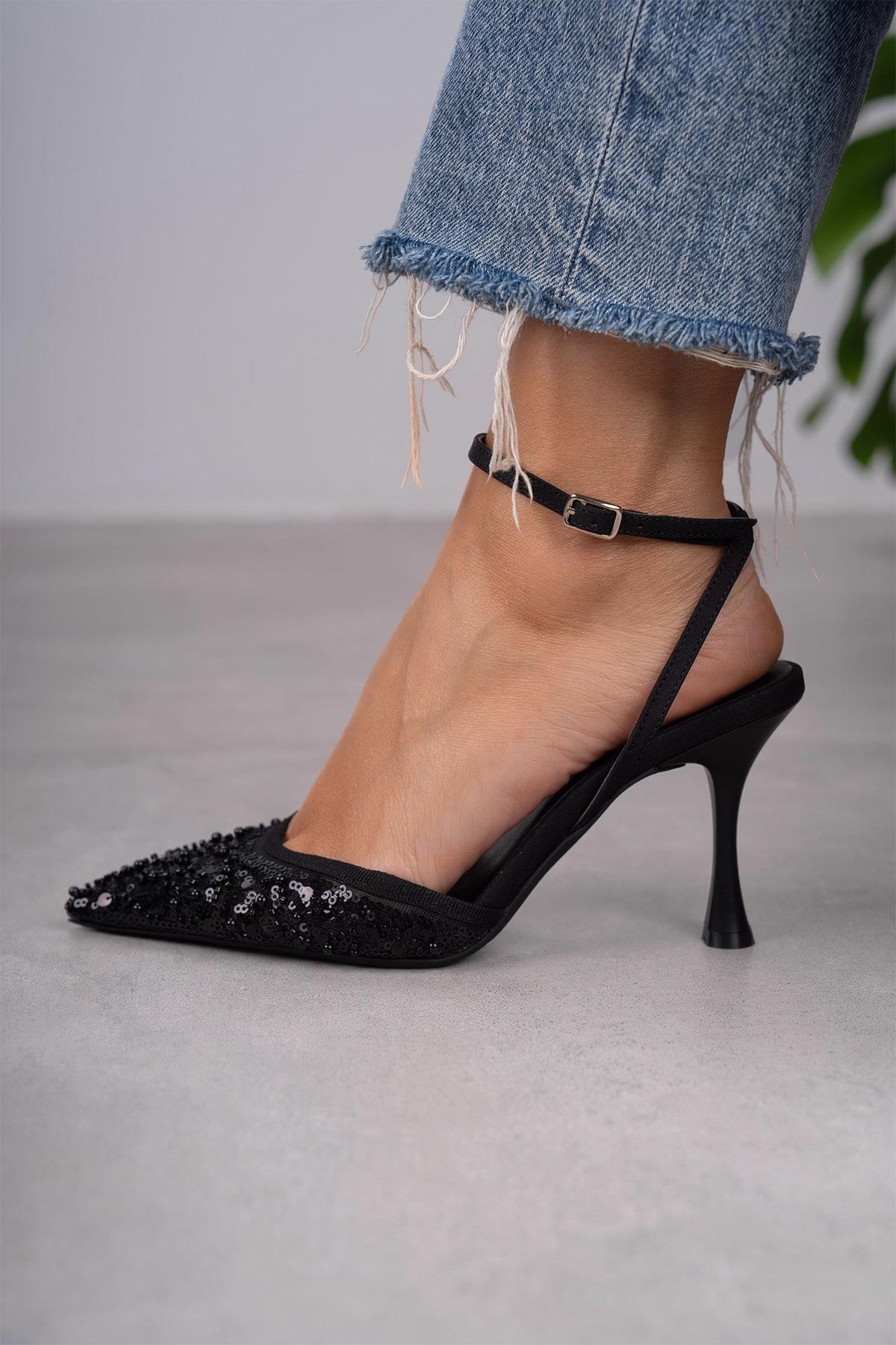 ALİCE SİYAH MAT SATEN AYKKABI SİYAH