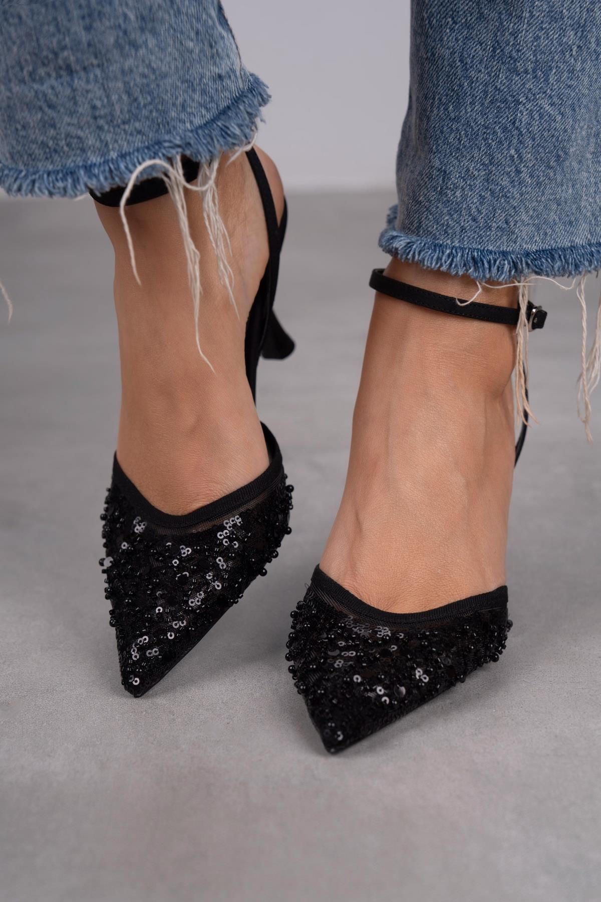 ALİCE SİYAH MAT SATEN AYKKABI SİYAH