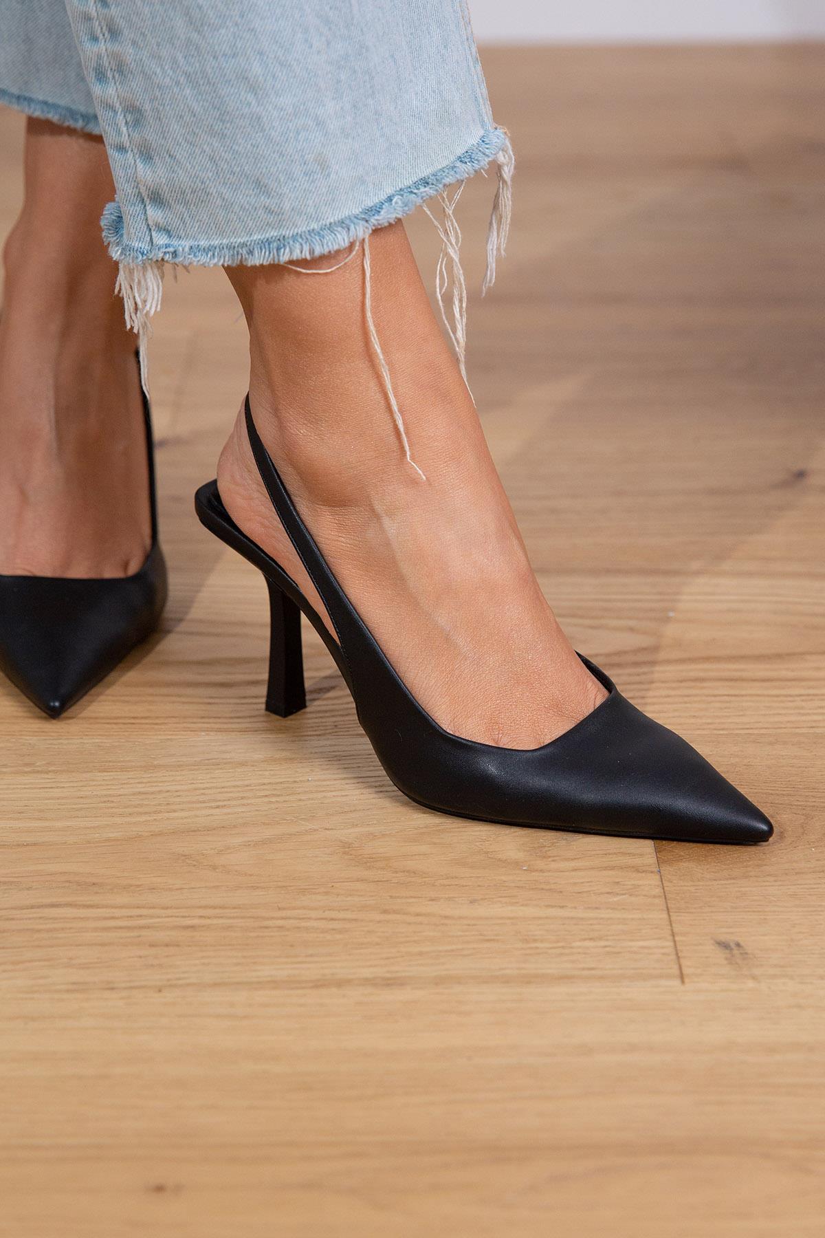 APRİL SİYAH DERİ AYAKKABI SİYAH