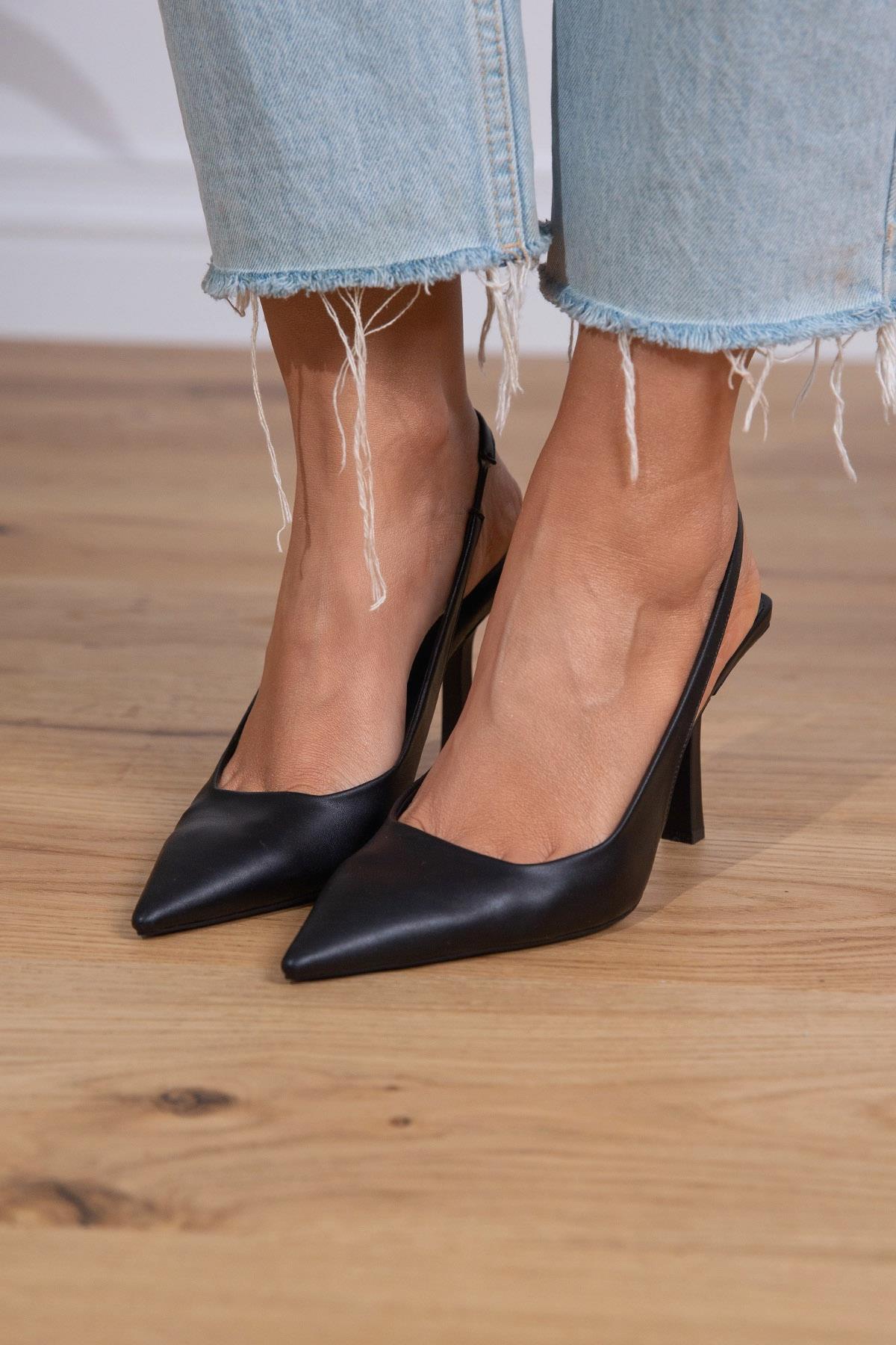 APRİL SİYAH DERİ AYAKKABI SİYAH