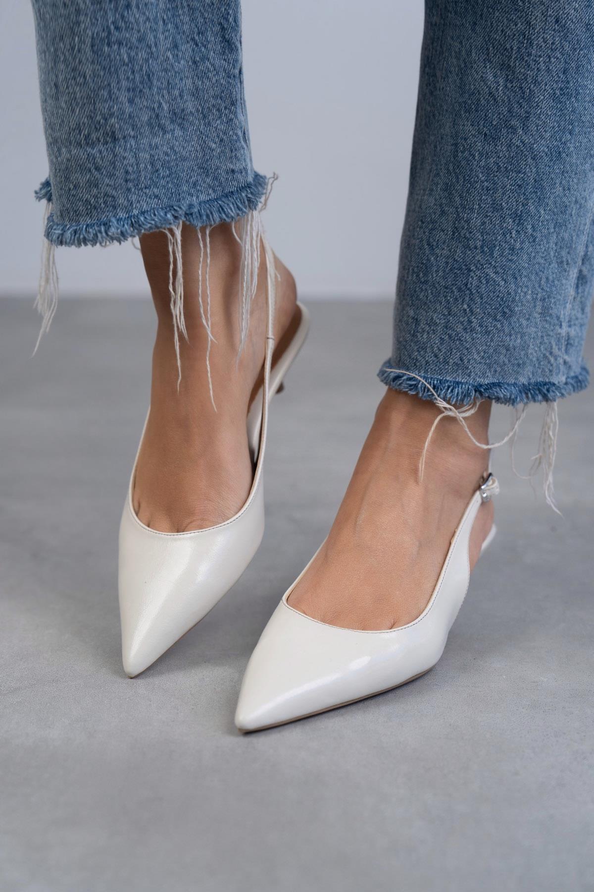 AURA EKRU DERİ AYAKKABI EKRU