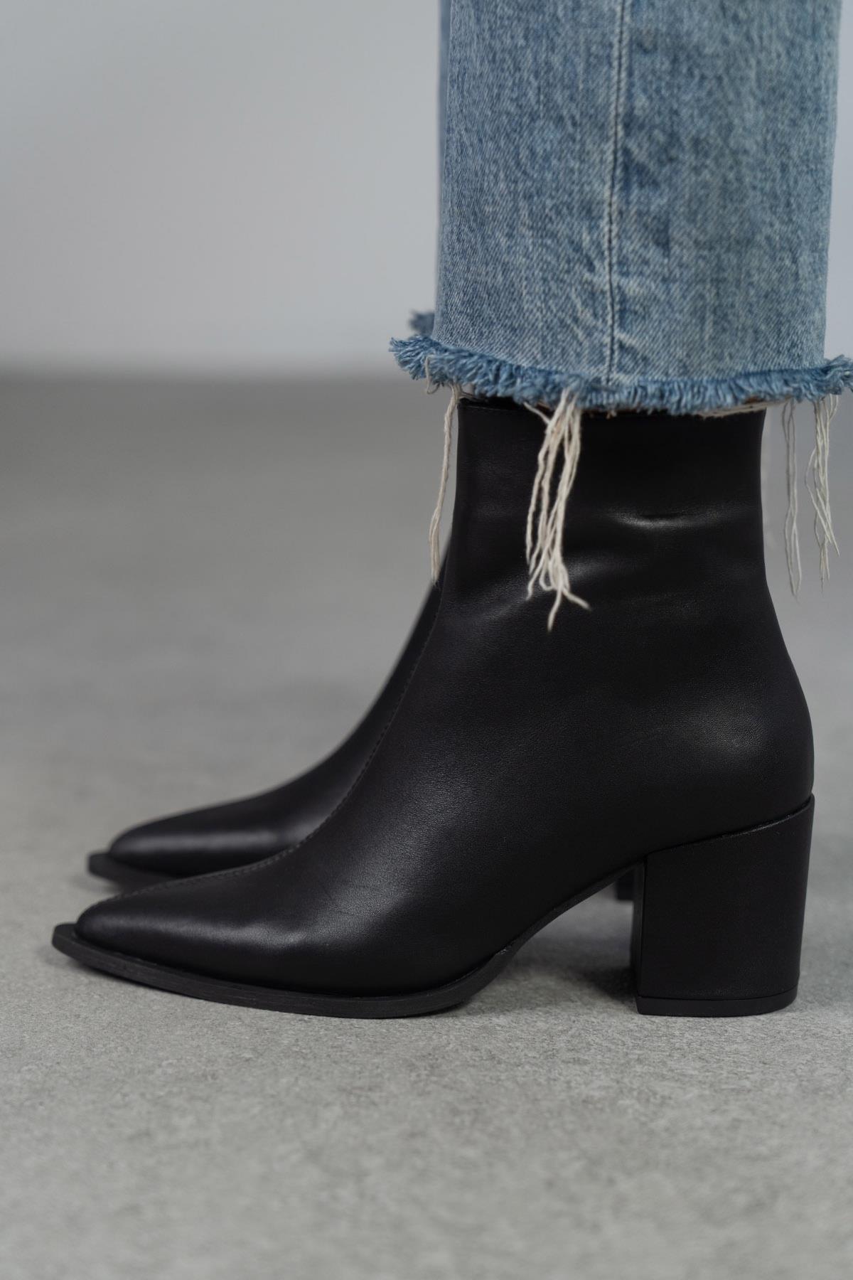 BERLİN SİYAH DERİ BOT SİYAH DERİ