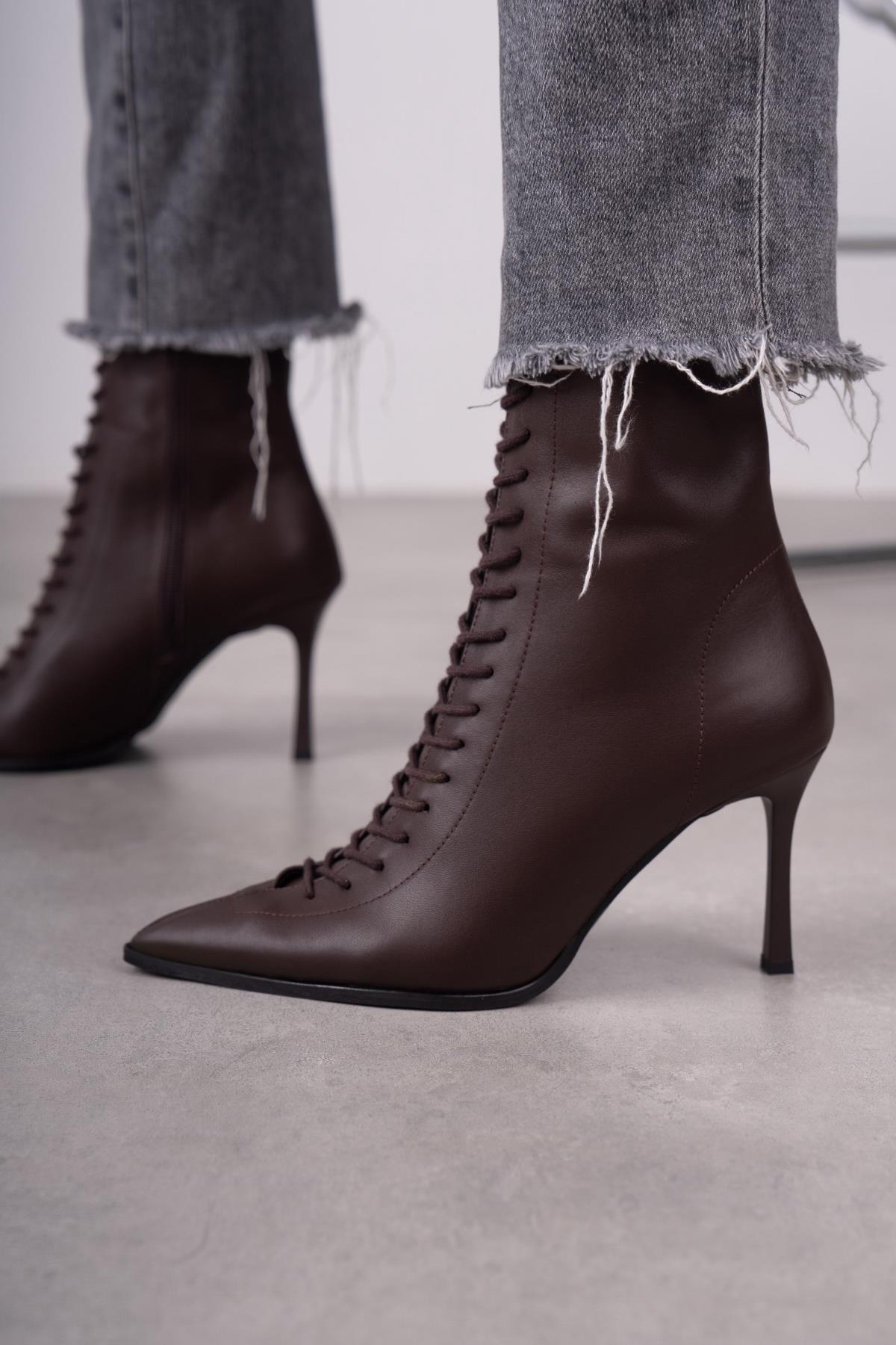 BİANCA KAHVE DERİ BOT KAHVE