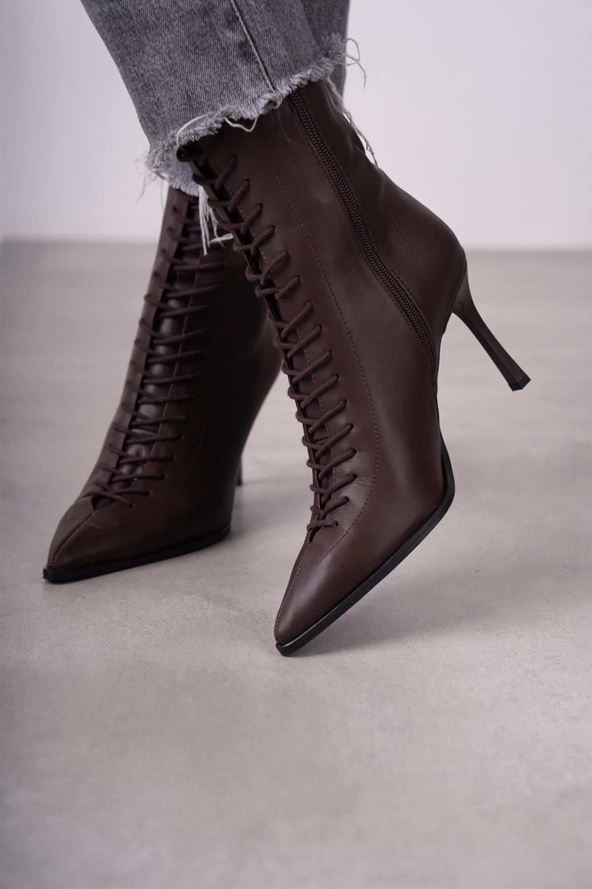 BİANCA KAHVE DERİ BOT KAHVE