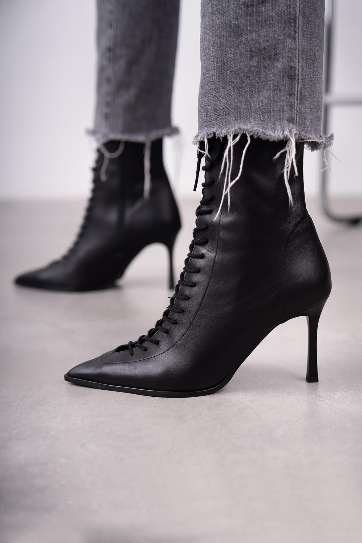 BİANCA SİYAH DERİ BOT SİYAH DERİ