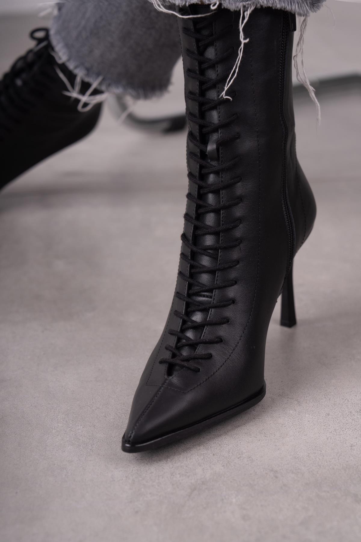 BİANCA SİYAH DERİ BOT SİYAH DERİ