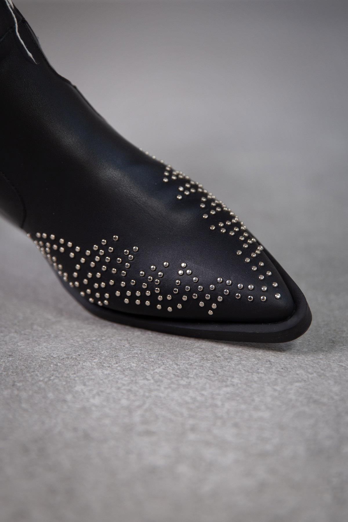 BOBCAT SİYAH DERİ KOVBOY SİYAH DERİ