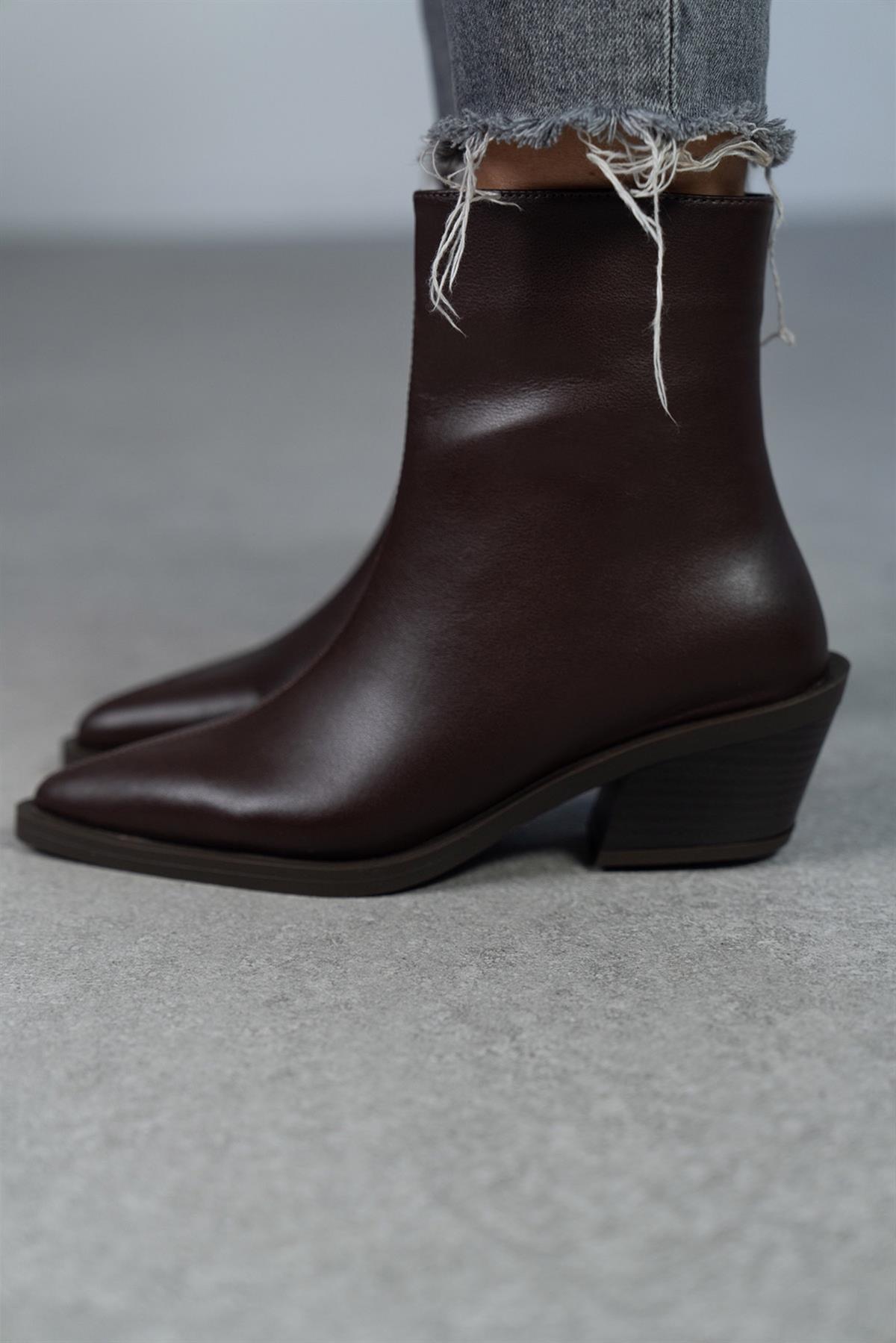 BONNY KAHVE DERİ BOT KAHVE