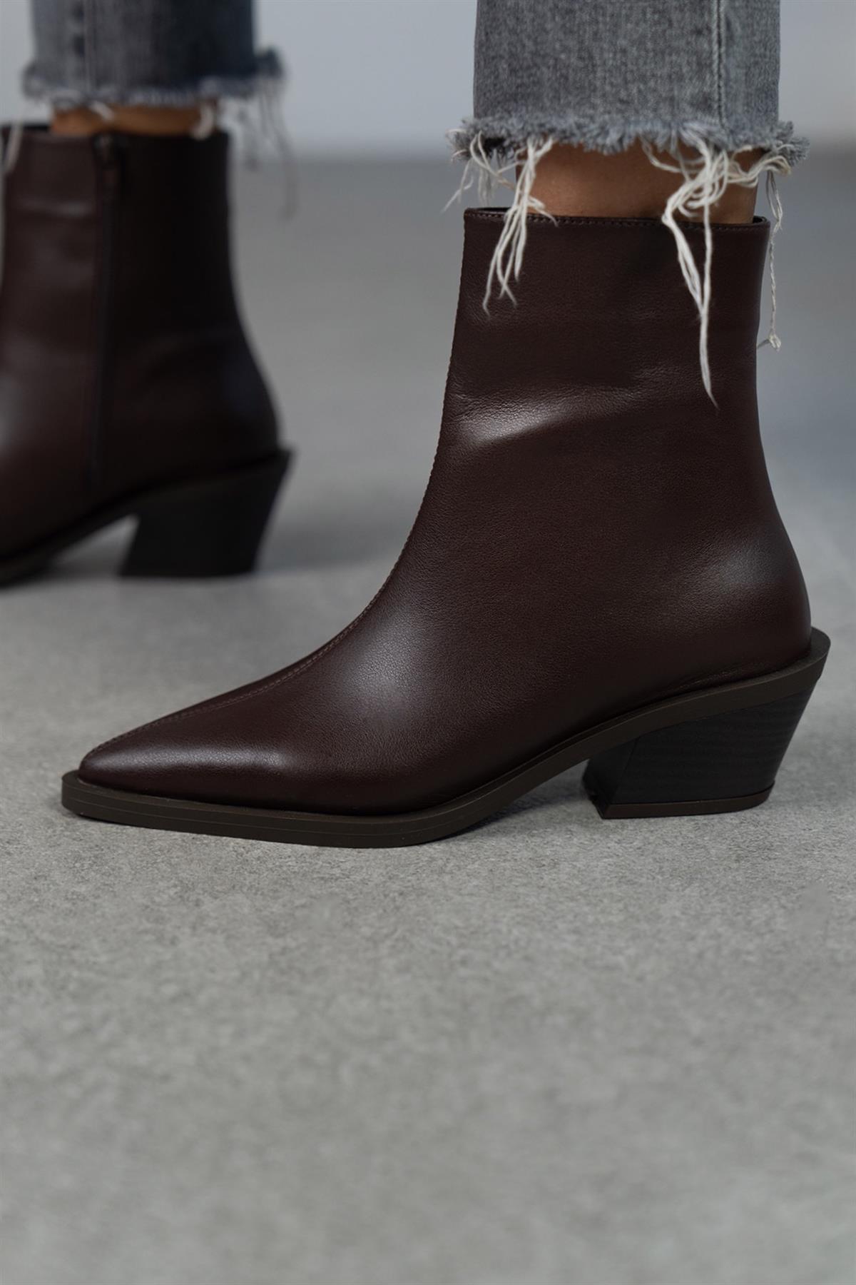 BONNY KAHVE DERİ BOT KAHVE