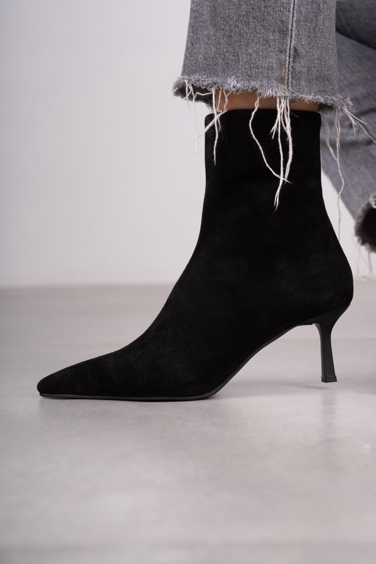 CAMİLİA SİYAH SÜET BOT SİYAH SÜET