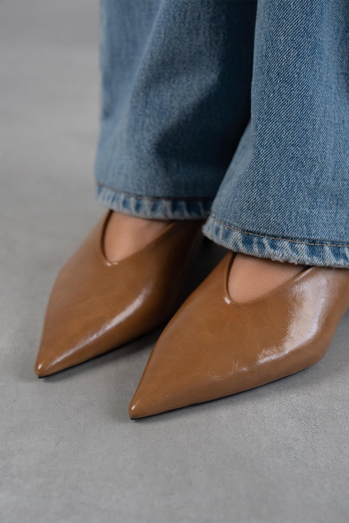 DALİA TABA DERİ AYAKKABI TABA